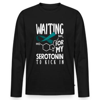 Sarcelle d’hiver SSPT Stress Trouble anxieux - T-shirt manches longues Premium bio Homme - noir - Devant - Nico (187cm)
