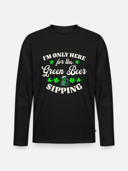 Irlande Fête de la Saint-Patrick - T-shirt manches longues Premium bio Homme - noir