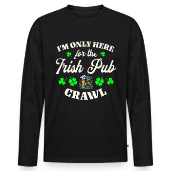 Irish Ireland St. Patrick's Day - Men's Premium Organic Long Sleeve Shirt - black - Front - Nico (187cm)