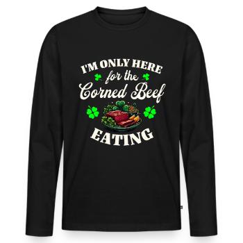 Irish Ireland St. Patrick's Day - Men's Premium Organic Long Sleeve Shirt - black - Front - Nico (187cm)
