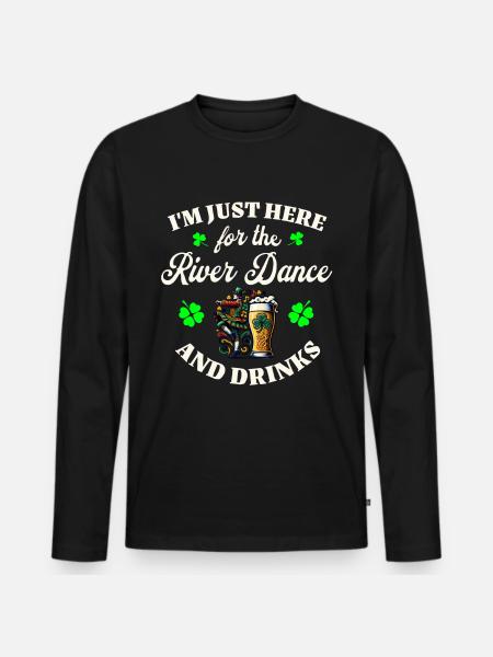 Irlande Fête de la Saint-Patrick - T-shirt manches longues Premium bio Homme - noir