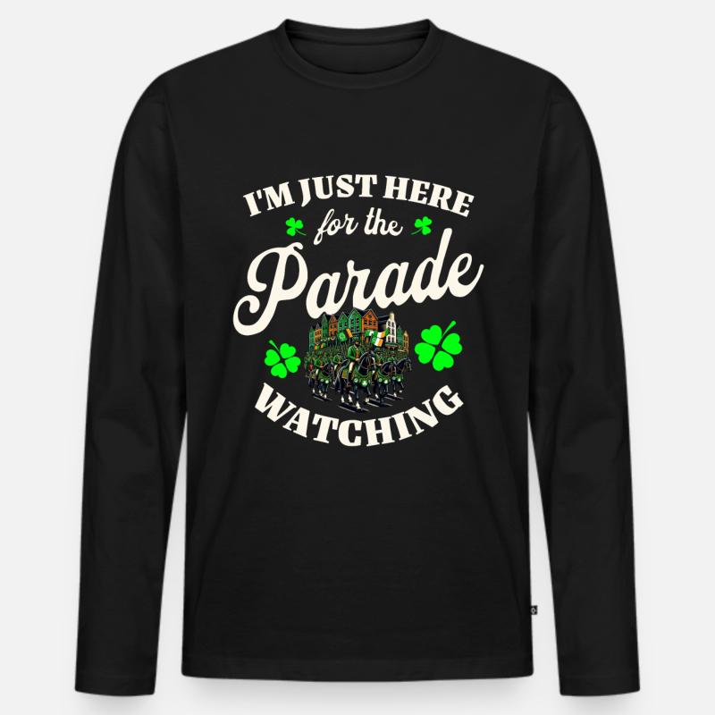 Irisch Irland St. Patricks Day - Männer Premium Bio Langarmshirt - Schwarz
