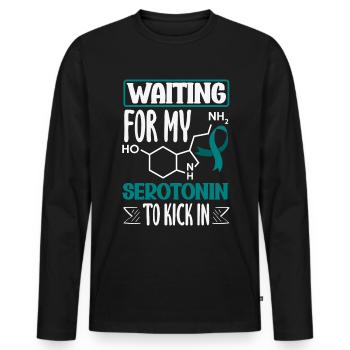 Sarcelle d’hiver SSPT Stress Trouble anxieux - T-shirt manches longues Premium bio Homme - noir - Devant - Nico (187cm)