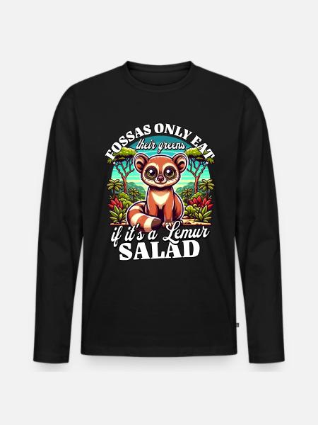 Madagascar Fossas - Männer Premium Bio Langarmshirt - Schwarz