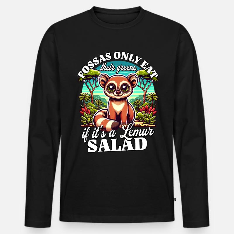Madagascar Fossas - Männer Premium Bio Langarmshirt - Schwarz