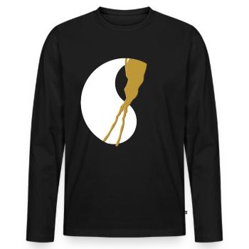 Kintsugi Kintsukuroi Imperfect japan - Men's Premium Organic Long Sleeve Shirt - black - Front - Nico (187cm)