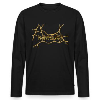 Kintsugi Kintsukuroi Imperfect japan - Men's Premium Organic Long Sleeve Shirt - black - Front - Nico (187cm)