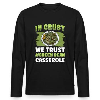Thanksgiving-auflauf mit Grünen Bohnen - Männer Premium Bio Langarmshirt - Schwarz - Vorne - Nico (187cm)
