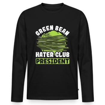 Thanksgiving-auflauf mit Grünen Bohnen - Männer Premium Bio Langarmshirt - Schwarz - Vorne - Nico (187cm)