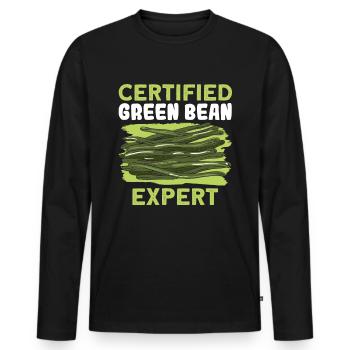 Thanksgiving-auflauf mit Grünen Bohnen - Männer Premium Bio Langarmshirt - Schwarz - Vorne - Nico (187cm)