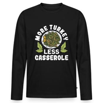 Thanksgiving-auflauf mit Grünen Bohnen - Männer Premium Bio Langarmshirt - Schwarz - Vorne - Nico (187cm)