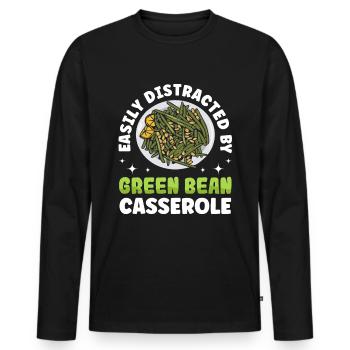 Thanksgiving-auflauf mit Grünen Bohnen - Männer Premium Bio Langarmshirt - Schwarz - Vorne - Nico (187cm)