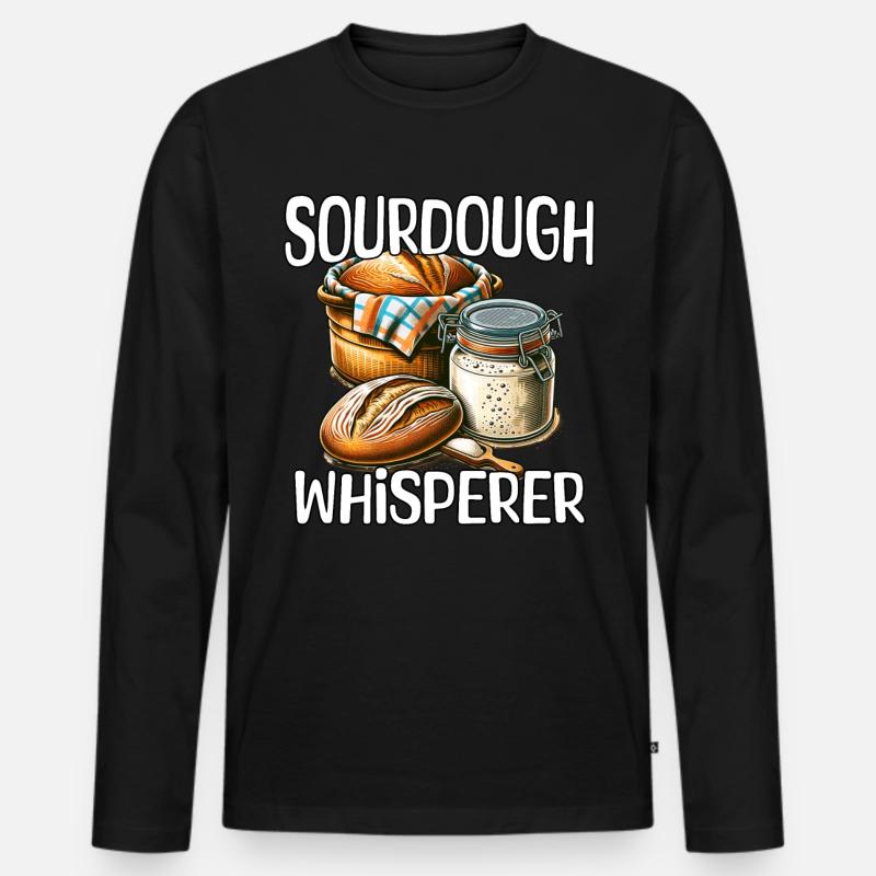 Sauerteig - Männer Premium Bio Langarmshirt - Schwarz