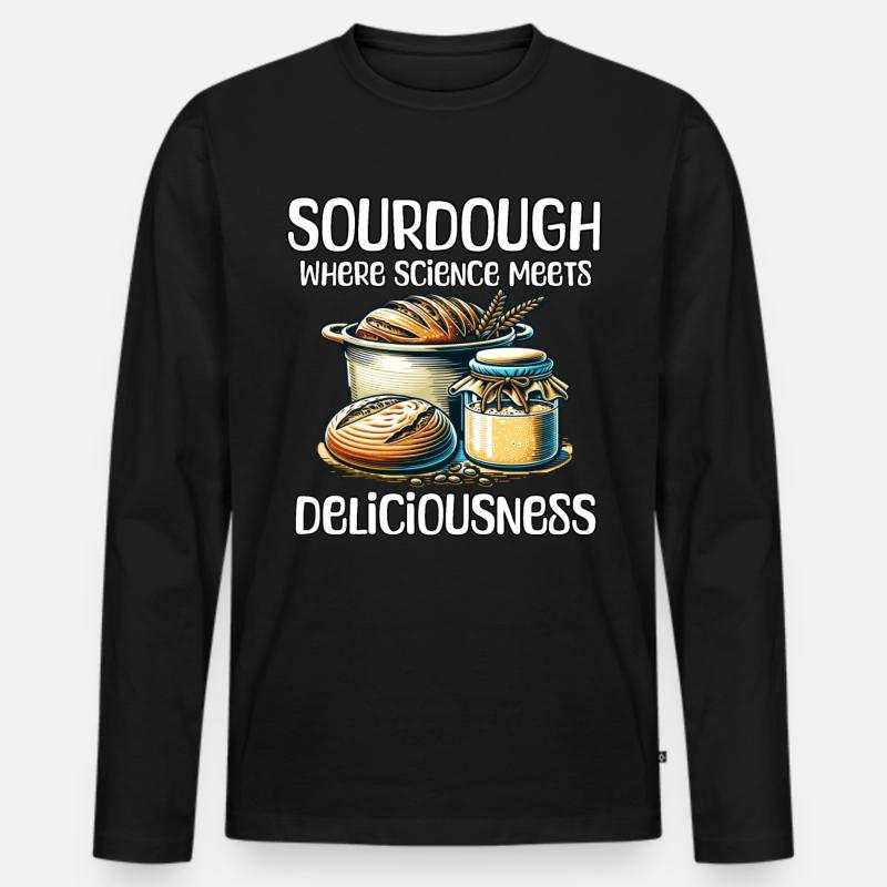 Sauerteig - Männer Premium Bio Langarmshirt - Schwarz