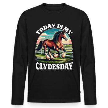Clydesdale - Männer Premium Bio Langarmshirt - Schwarz - Vorne - Nico (187cm)