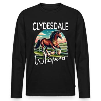Clydesdale Liebhaber - Männer Premium Bio Langarmshirt - Schwarz - Vorne - Nico (187cm)