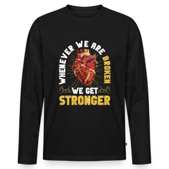 Kintsugi Kintsukuroi Imperfect japan - Männer Premium Bio Langarmshirt - Schwarz - Vorne - Nico (187cm)