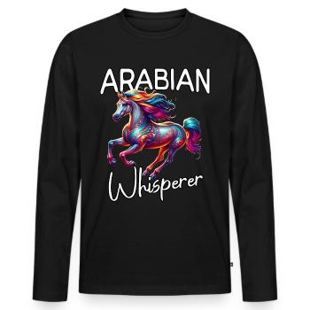 Araber Flüsterer - Männer Premium Bio Langarmshirt - Schwarz - Vorne - Nico (187cm)