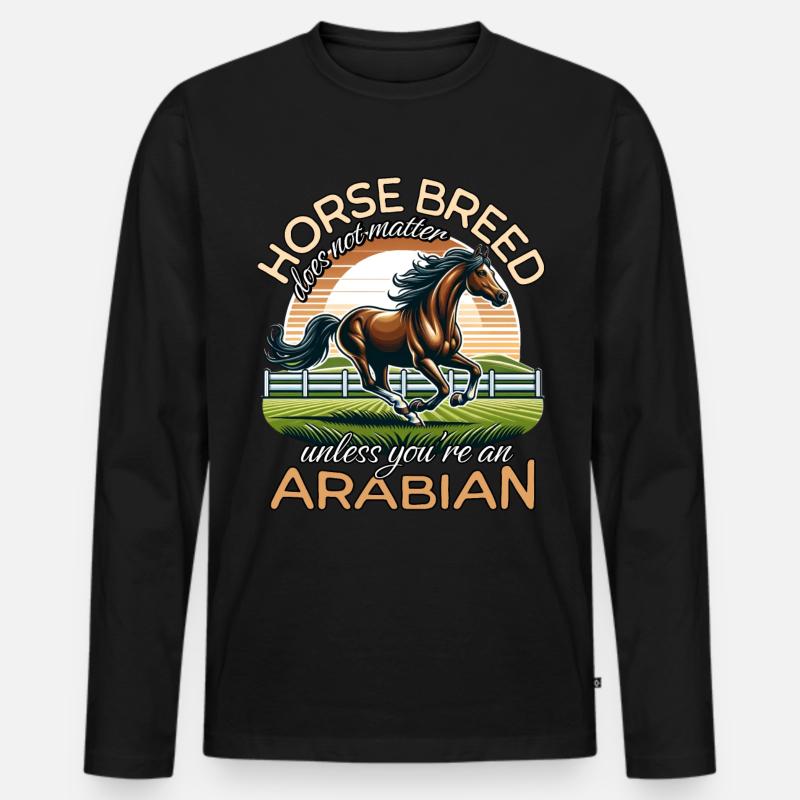Araber - Männer Premium Bio Langarmshirt - Schwarz