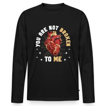 Kintsugi Kintsukuroi Imperfect japan - Men's Premium Organic Long Sleeve Shirt - black - Front - Nico (187cm)