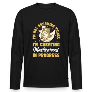 Kintsugi Kintsukuroi Imperfect japan - Men's Premium Organic Long Sleeve Shirt - black - Front - Nico (187cm)