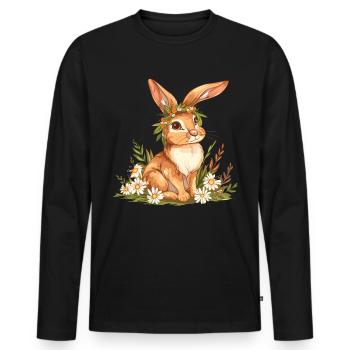 Easter Eostre Pagan Spring - Men's Premium Organic Long Sleeve Shirt - black - Front - Nico (187cm)