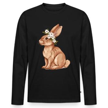 Easter Eostre Pagan Spring - Men's Premium Organic Long Sleeve Shirt - black - Front - Nico (187cm)