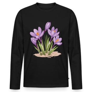 Easter Eostre Pagan Spring - Men's Premium Organic Long Sleeve Shirt - black - Front - Nico (187cm)