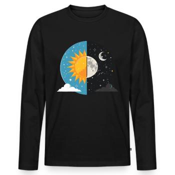 Easter Eostre Pagan Spring - Men's Premium Organic Long Sleeve Shirt - black - Front - Nico (187cm)