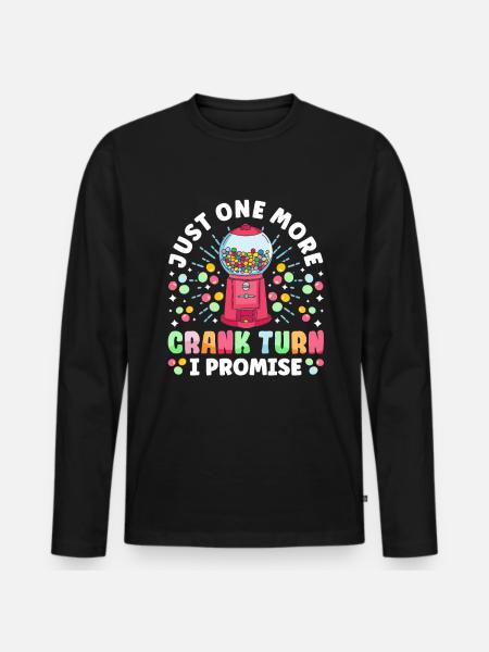 Funny chewing gum machine - Men's Premium Organic Long Sleeve Shirt - black