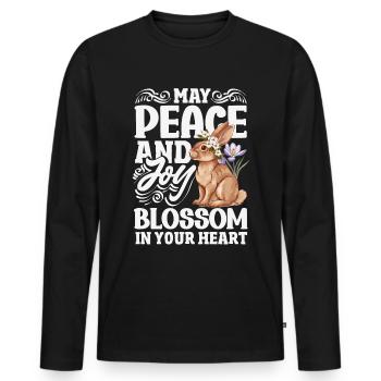 Pâques Eostre Printemps païen - T-shirt manches longues Premium bio Homme - noir - Devant - Nico (187cm)