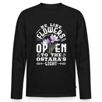 Easter Eostre Pagan Spring - Men's Premium Organic Long Sleeve Shirt - black - Front - Nico (187cm)