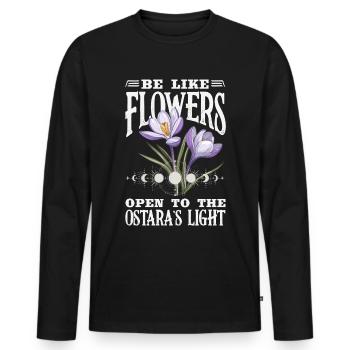 Easter Eostre Pagan Spring - Men's Premium Organic Long Sleeve Shirt - black - Front - Nico (187cm)