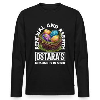 Easter Eostre Pagan Spring - Men's Premium Organic Long Sleeve Shirt - black - Front - Nico (187cm)
