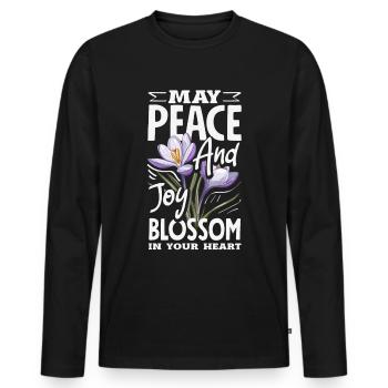 Easter Eostre Pagan Spring - Men's Premium Organic Long Sleeve Shirt - black - Front - Nico (187cm)
