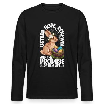 Easter Eostre Pagan Spring - Men's Premium Organic Long Sleeve Shirt - black - Front - Nico (187cm)