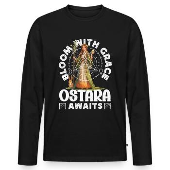 Easter Eostre Pagan Spring - Men's Premium Organic Long Sleeve Shirt - black - Front - Nico (187cm)