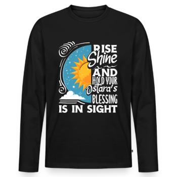 Pâques Eostre Printemps païen - T-shirt manches longues Premium bio Homme - noir - Devant - Nico (187cm)