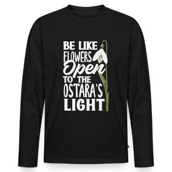 Easter Eostre Pagan Spring - Men's Premium Organic Long Sleeve Shirt - black - Front - Nico (187cm)