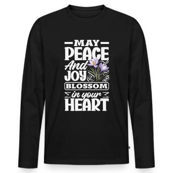 Easter Eostre Pagan Spring - Men's Premium Organic Long Sleeve Shirt - black - Front - Nico (187cm)