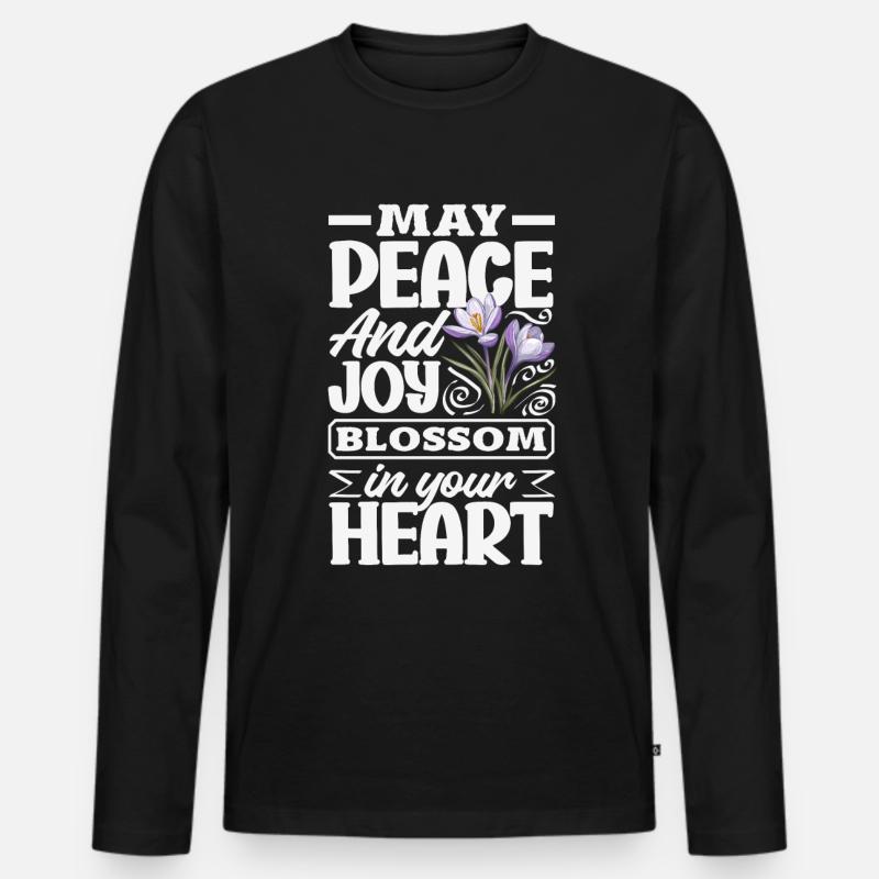 Easter Eostre Pagan Spring - Men's Premium Organic Long Sleeve Shirt - black