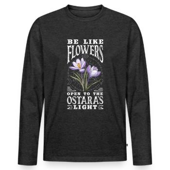 Easter Eostre Pagan Spring - Men's Premium Organic Long Sleeve Shirt - heather anthracite - Front - Nico (187cm)