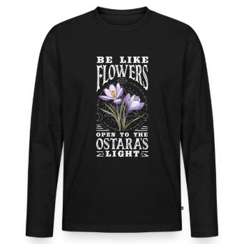 Easter Eostre Pagan Spring - Men's Premium Organic Long Sleeve Shirt - black - Front - Nico (187cm)
