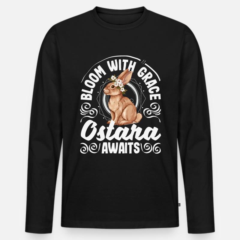 Easter Eostre Pagan Spring - Men's Premium Organic Long Sleeve Shirt - black