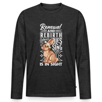 Easter Eostre Pagan Spring - Men's Premium Organic Long Sleeve Shirt - heather anthracite - Front - Nico (187cm)