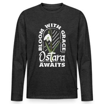 Easter Eostre Pagan Spring - Men's Premium Organic Long Sleeve Shirt - heather anthracite - Front - Nico (187cm)