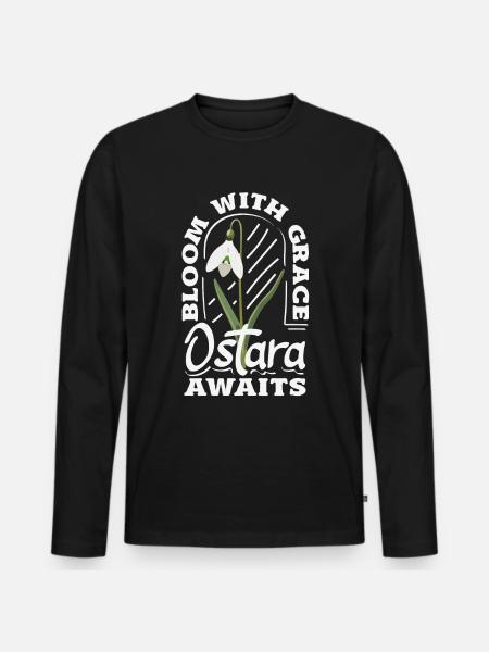 Easter Eostre Pagan Spring - Men's Premium Organic Long Sleeve Shirt - black