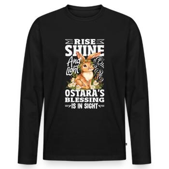 Easter Eostre Pagan Spring - Men's Premium Organic Long Sleeve Shirt - black - Front - Nico (187cm)