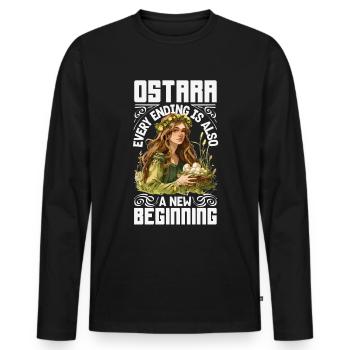 Easter Eostre Pagan Spring - Men's Premium Organic Long Sleeve Shirt - black - Front - Nico (187cm)