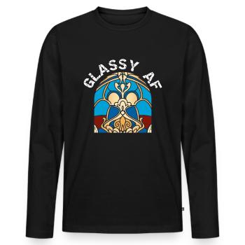 Lustiger Buntglas-künstler - Männer Premium Bio Langarmshirt - Schwarz - Vorne - Nico (187cm)